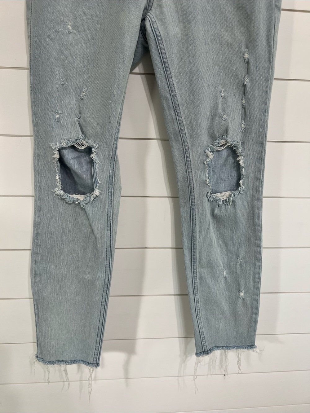 Pacsun Jeans Womens 30 Distressed Skinny Light Wash Stretch - Picture 2 of 12